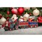 Christmas Decor Hand Painted Ceramic Train Set Canisters with Santa, Frosty